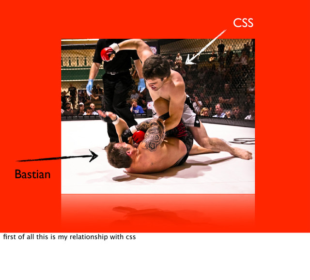 CSS
Bastian
ﬁrst of all this is my relationship with css
