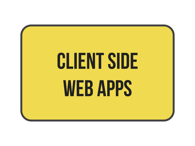 client side
web apps
