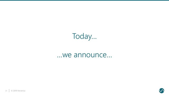 © 2019 Ververica
23
…we announce…
Today…
