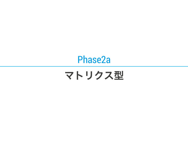 Phase2a
ϚτϦΫεܕ
