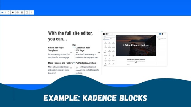 Example: Kadence Blocks
