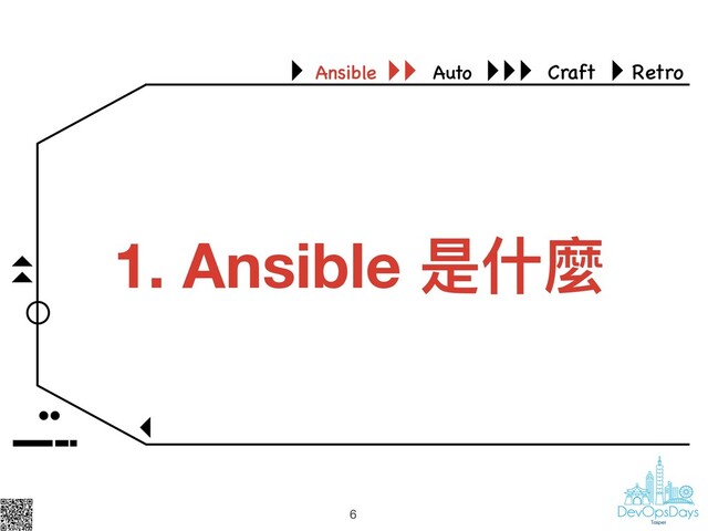 6
Ansible Auto Craft Retro
6
1. Ansible 是什什麼
