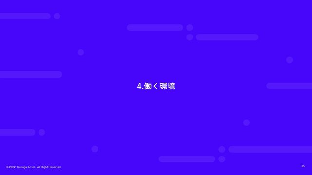 © 2022 Tsunagu.AI Inc. All Right Reserved. 25
ಇ͘؀ڥ
