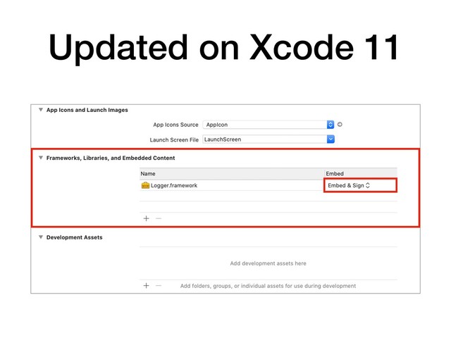 Updated on Xcode 11
