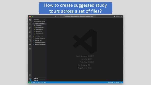 How to create suggested study
tours across a set of files?
