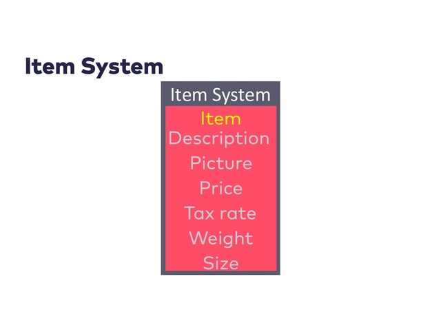 Item System
