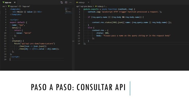 PASO A PASO: CONSULTAR API
