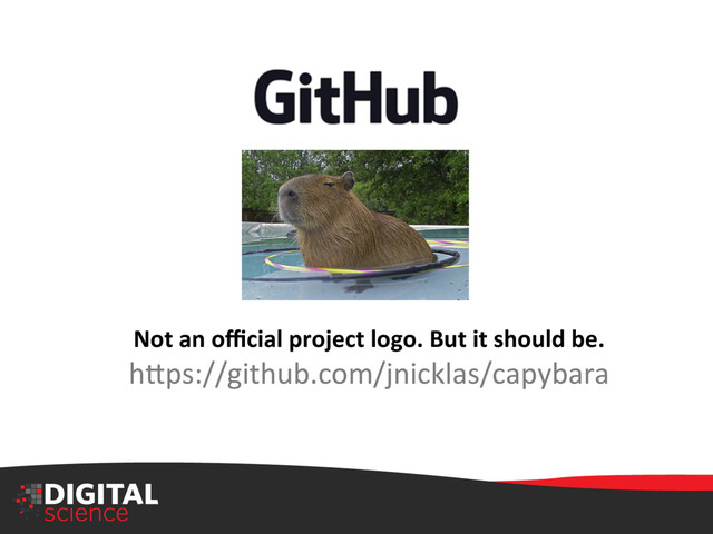 Not	  an	  oﬃcial	  project	  logo.	  But	  it	  should	  be.	  
h:ps://github.com/jnicklas/capybara	  
