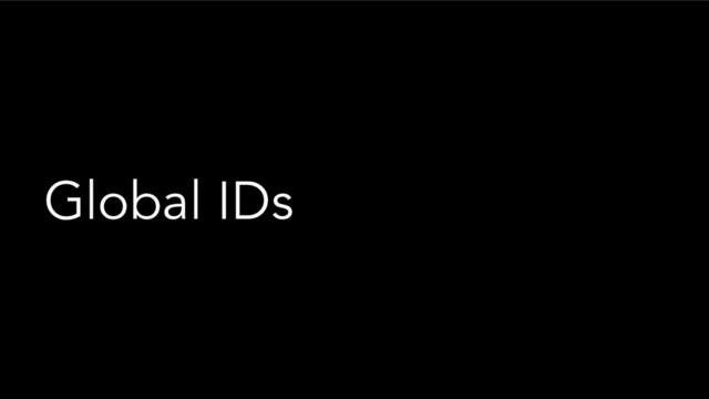 Global IDs
