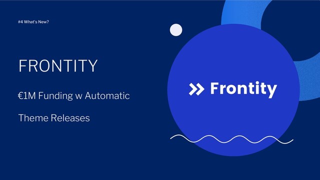 €1M Funding w Automatic
Theme Releases
FRONTITY
#4 What's New?
