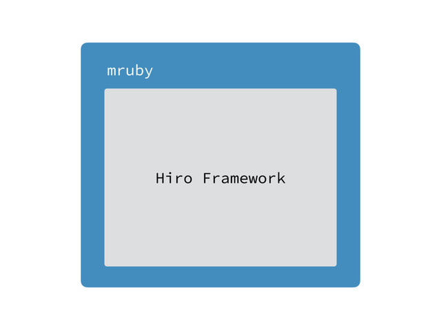 mruby
Hiro Framework
