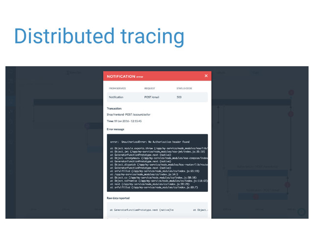 Distributed tracing
