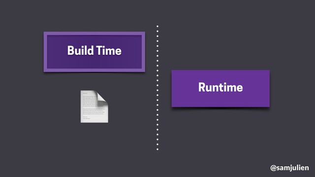 Build Time
Runtime


@samjulien

