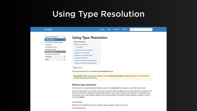 Using Type Resolution
