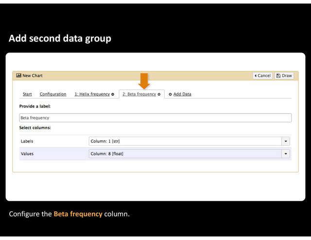 Add&second&data&group
Configure&the&Beta&frequency&column.
