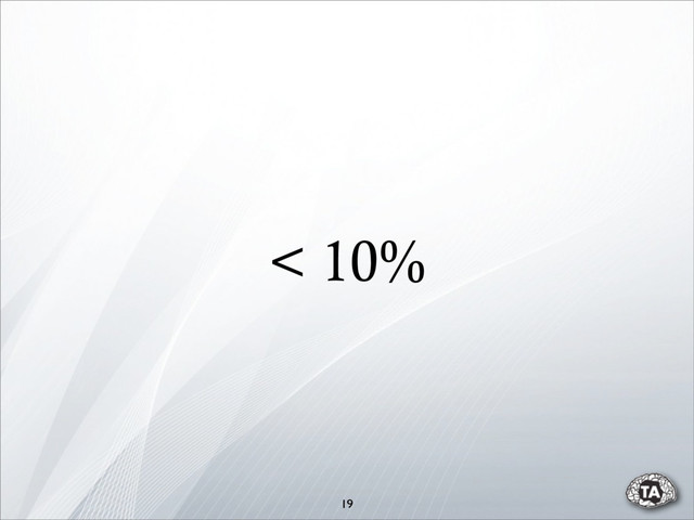 < 10%
19
