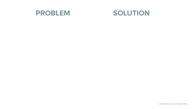 Title (H1)
PROBLEM SOLUTION
INSPIRED BY: WOLF BRUENING
