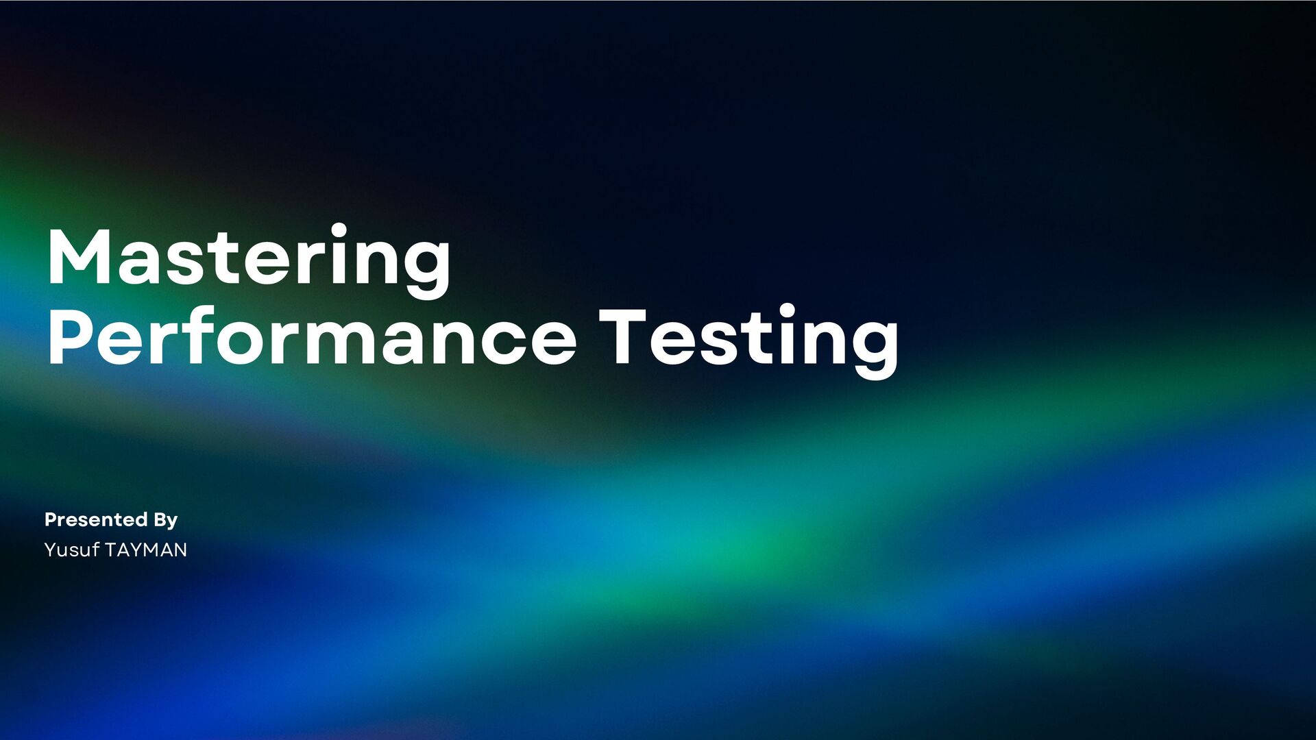 Mastering Performance Testing - Speaker Deck