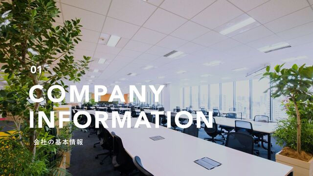 COMPANY
INFORMATION
01
会社の基本情報

