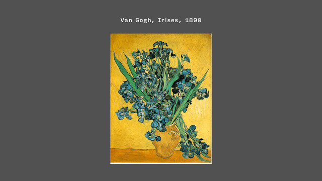 Van Gogh, Irises, 1890

