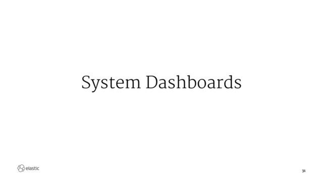 System Dashboards
31
