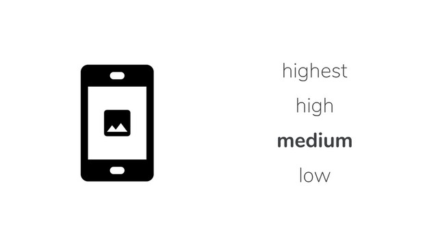 highest
high
medium
low
low
high
highest
medium
medium
low
