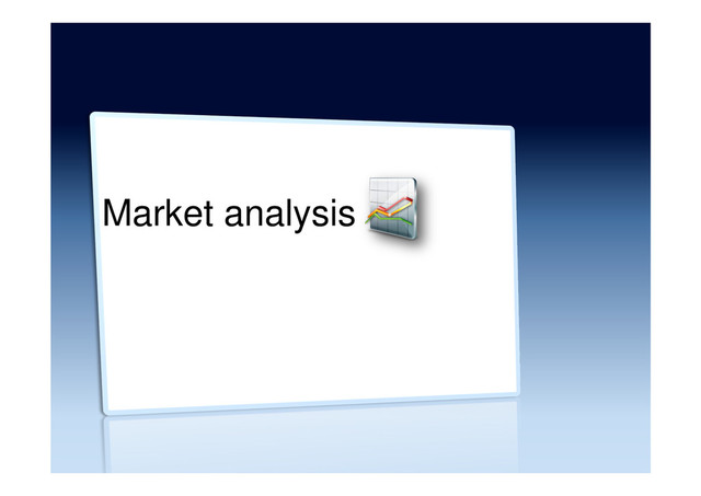 Market analysis
