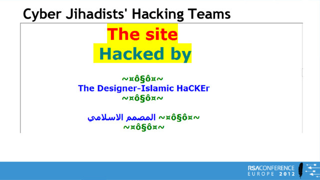 Cyber Jihadists' Hacking Teams
