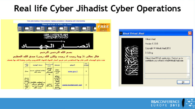 Real life Cyber Jihadist Cyber Operations
