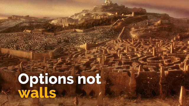 Options not
walls

