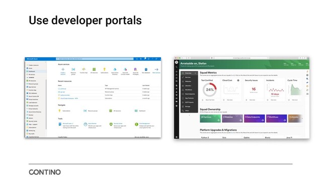 Use developer portals
