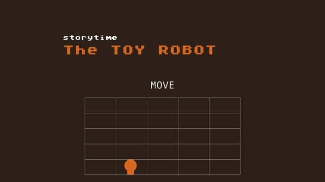 The TOY ROBOT
storytime
MOVE
