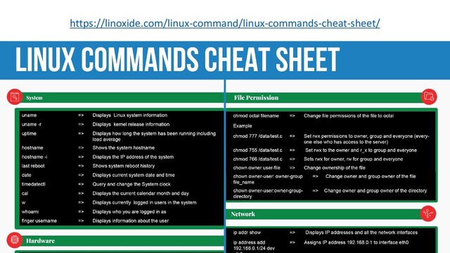 https://linoxide.com/linux-command/linux-commands-cheat-sheet/
