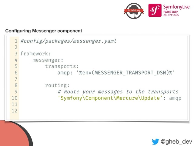 @gheb_dev
Conﬁguring Messenger component
