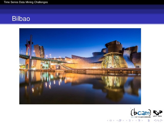 Time Series Data Mining Challenges
Bilbao
