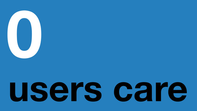 0
users care
