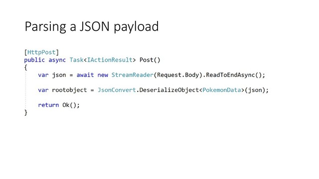 Parsing a JSON payload
