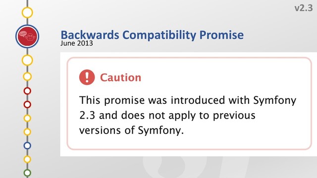 U
v2.3
Backwards Compatibility Promise
June 2013
S
R
T
Q
P
O
N
M
L
K
