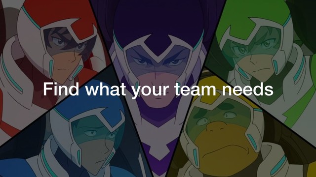 Find what your team needs
