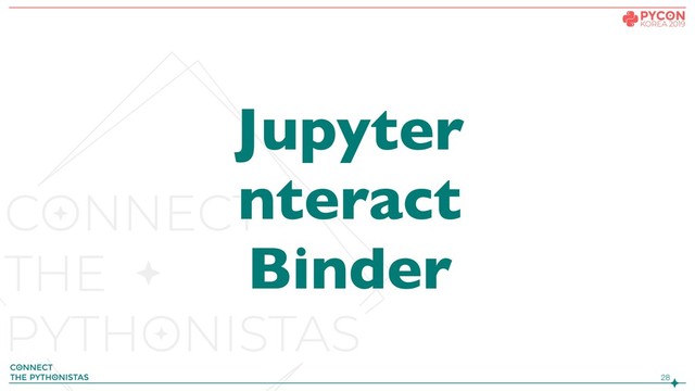!28
Jupyter
nteract
Binder
