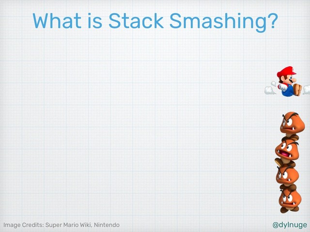 @dylnuge
Image Credits: Super Mario Wiki, Nintendo
What is Stack Smashing?
