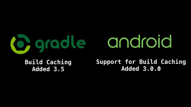 Build Caching
Added 3.5
Support for Build Caching
Added 3.0.0
