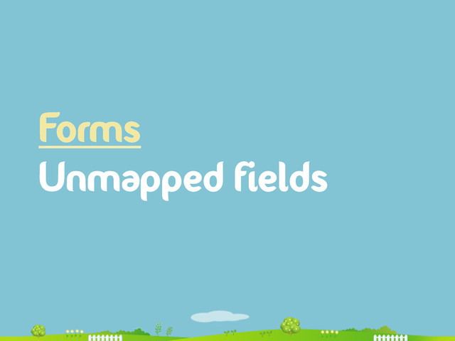 Forms
Unmapped fields
