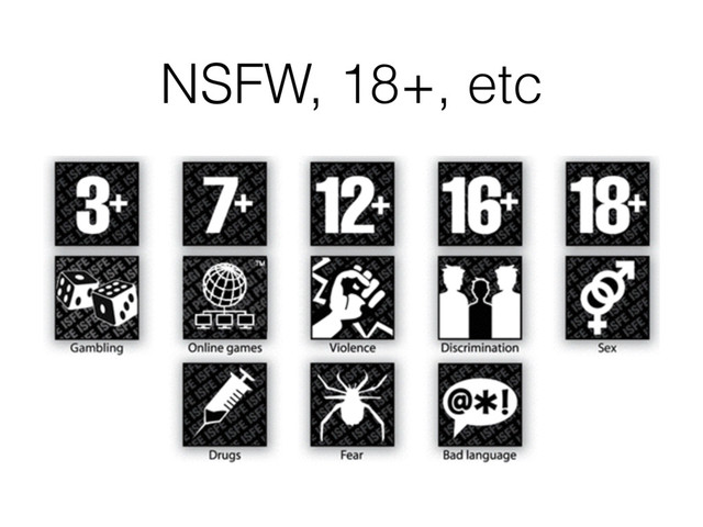 NSFW, 18+, etc
