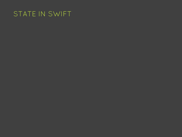 STATE IN SWIFT
