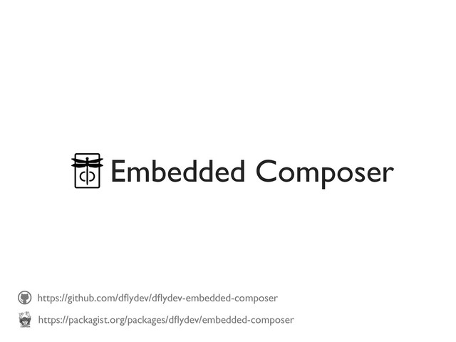 https://github.com/dﬂydev/dﬂydev-embedded-composer

https://packagist.org/packages/dﬂydev/embedded-composer
Embedded Composer
