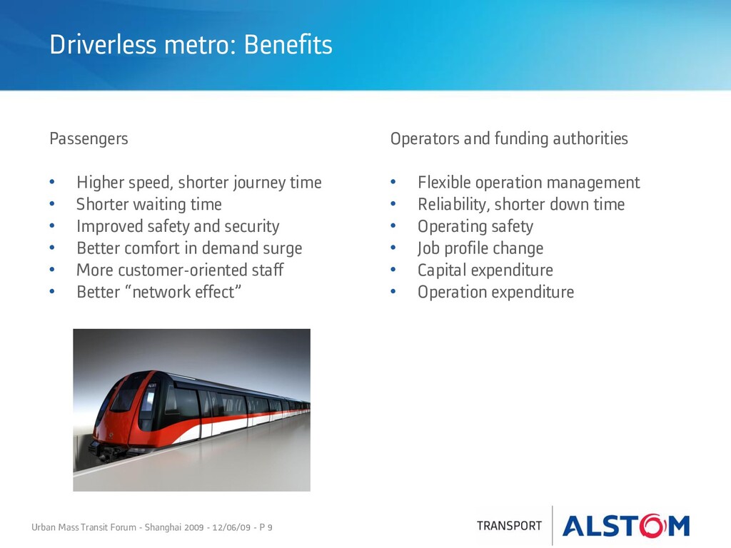 Driverless Metro Systems Operational Benefits And Design