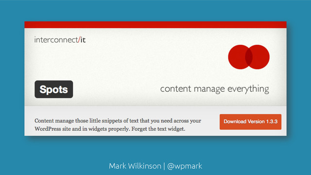 Mark Wilkinson | @wpmark
