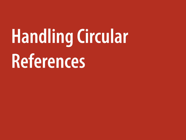 Handling Circular
References
