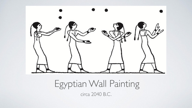 Egyptian Wall Painting
circa 2040 B.C.
